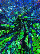 BROKEN GLASS SEQUIN VELVET FABRIC (By The Yard)