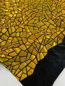 BROKEN GLASS SEQUIN VELVET FABRIC (By The Yard)