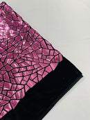 BROKEN GLASS SEQUIN VELVET FABRIC (By The Yard)