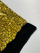 BROKEN GLASS SEQUIN VELVET FABRIC (By The Yard)