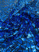 BROKEN GLASS SEQUIN VELVET FABRIC (By The Yard)