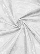 BIG ROSES JACQUARD SATIN FABRIC (by the yard)