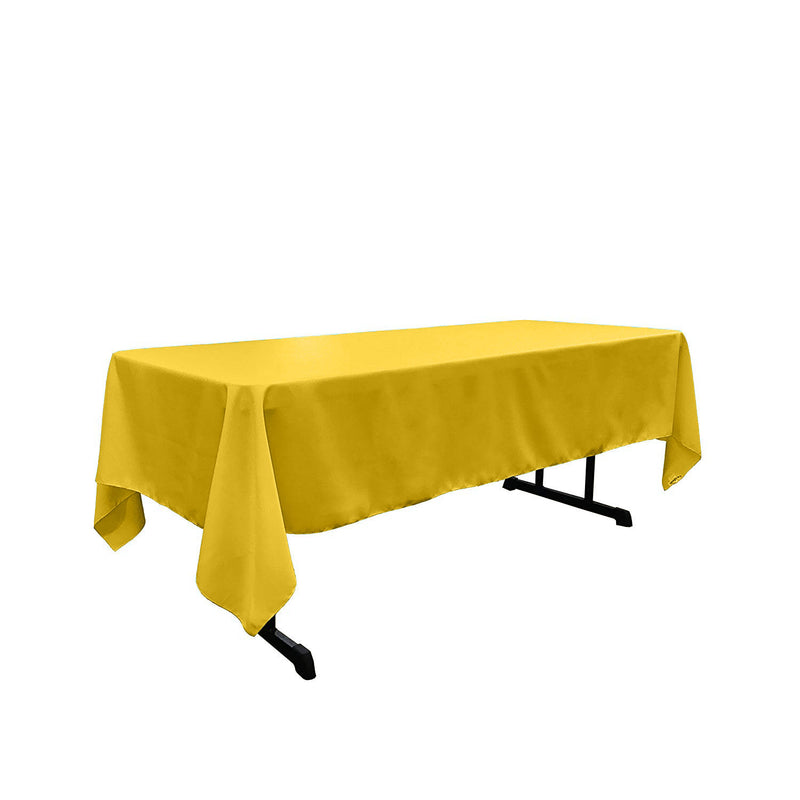 Yellow Rectangular Polyester Poplin Tablecloth