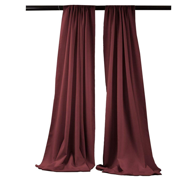 Burgundy - Backdrop Drape Curtain, Polyester Poplin SEAMLESS 1 SETS.