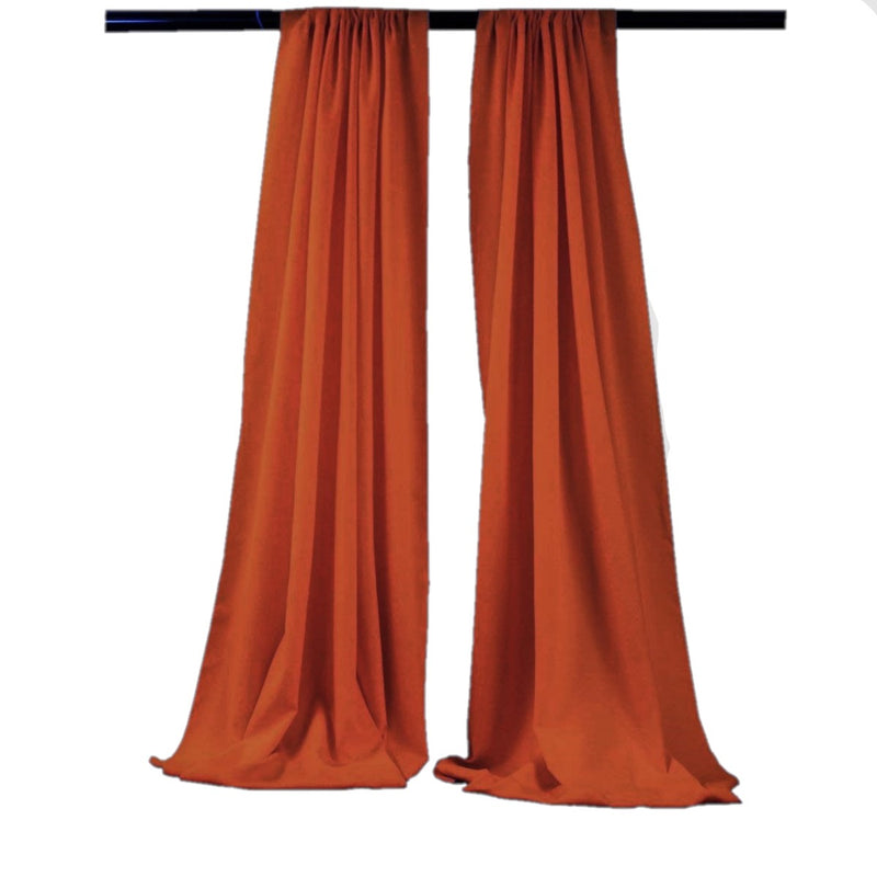 Burnt Orange - Backdrop Drape Curtain, Polyester Poplin SEAMLESS 1 SETS.