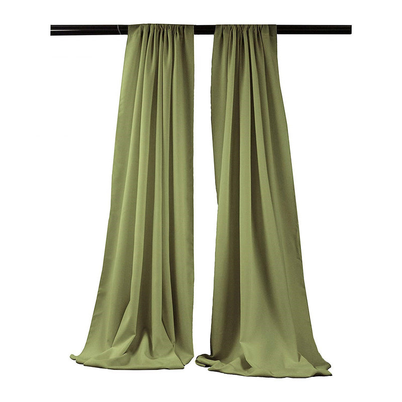 Dark Sage - Backdrop Drape Curtain, Polyester Poplin SEAMLESS 1 SETS.