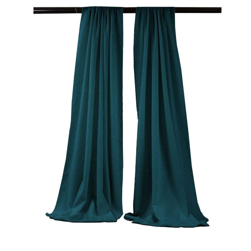 Dark Teal - Backdrop Drape Curtain, Polyester Poplin SEAMLESS 1 SETS.