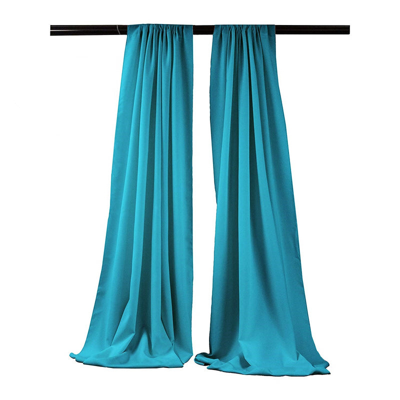 Dark Turquoise - Backdrop Drape Curtain, Polyester Poplin SEAMLESS 1 SETS.