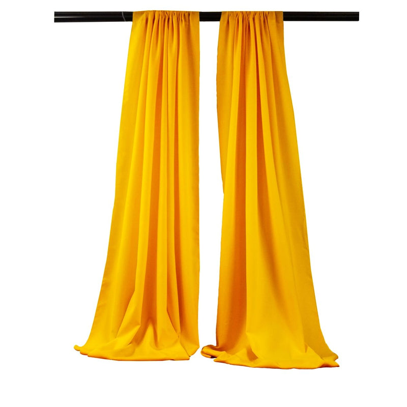 Dark Yellow - Backdrop Drape Curtain, Polyester Poplin SEAMLESS 1 SETS.
