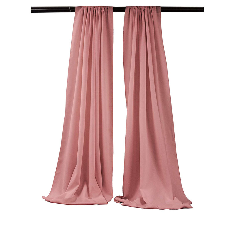 Dusty Rose - Backdrop Drape Curtain, Polyester Poplin SEAMLESS 1 SETS.