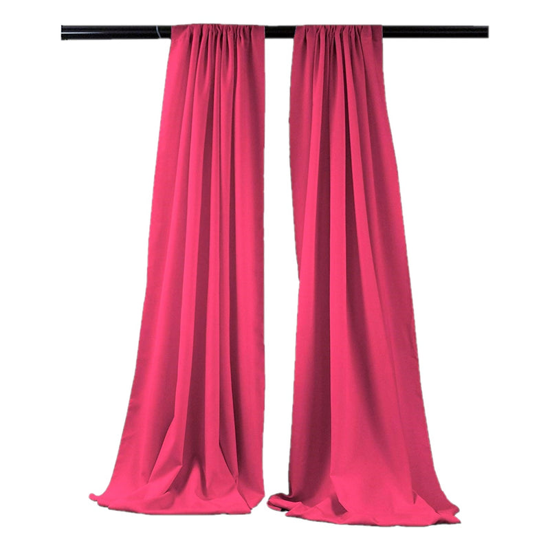 Fuchsia - Backdrop Drape Curtain, Polyester Poplin SEAMLESS 1 SETS.
