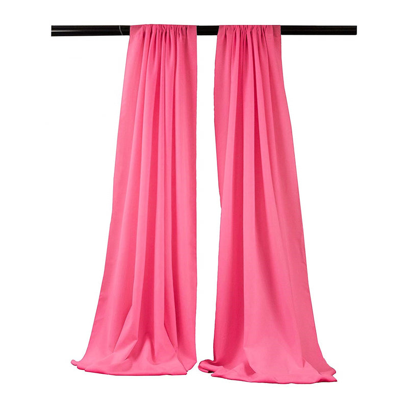 Hot Pink - Backdrop Drape Curtain, Polyester Poplin SEAMLESS 1 SETS.
