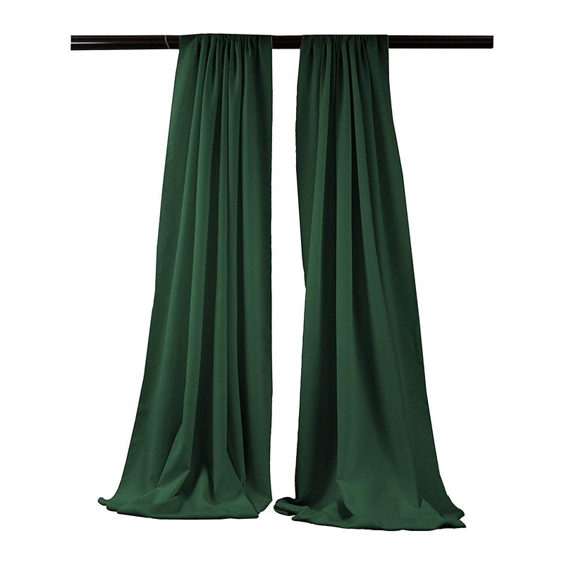 Hunter Green - Backdrop Drape Curtain, Polyester Poplin SEAMLESS 1 SETS.