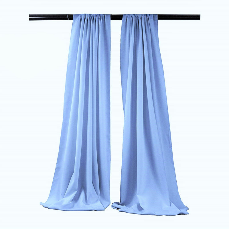 Light Blue - Backdrop Drape Curtain, Polyester Poplin SEAMLESS 1 SETS.