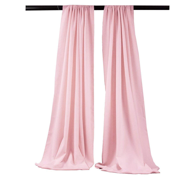 Light Pink - Backdrop Drape Curtain, Polyester Poplin SEAMLESS 1 SETS.