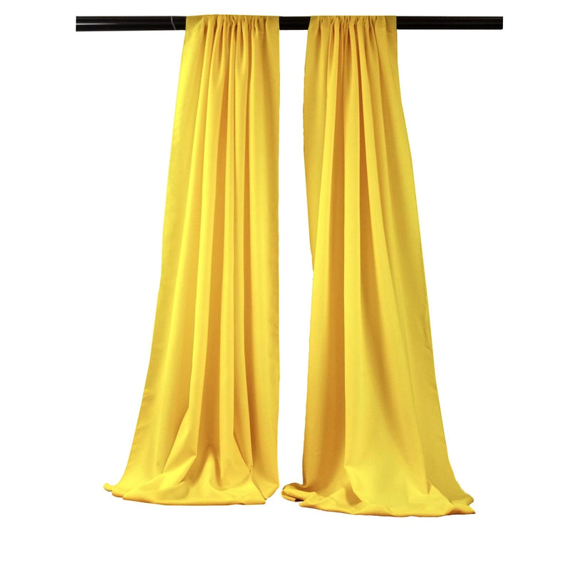 Light Yellow - Backdrop Drape Curtain, Polyester Poplin SEAMLESS 1 SETS.