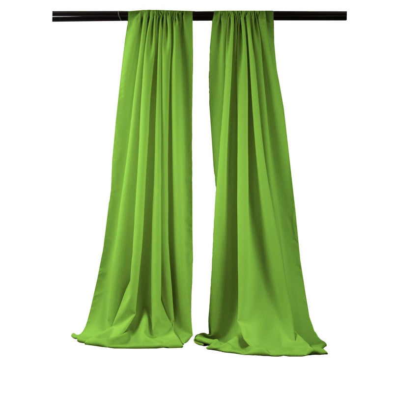 Lime Green - Backdrop Drape Curtain, Polyester Poplin SEAMLESS 1 SETS.