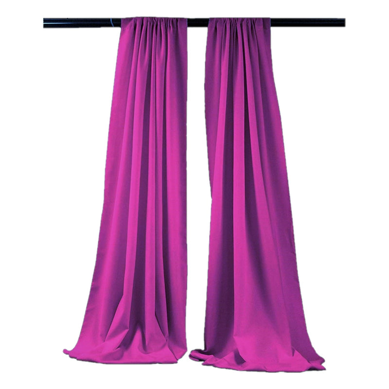 Magenta - Backdrop Drape Curtain, Polyester Poplin SEAMLESS 1 SETS.