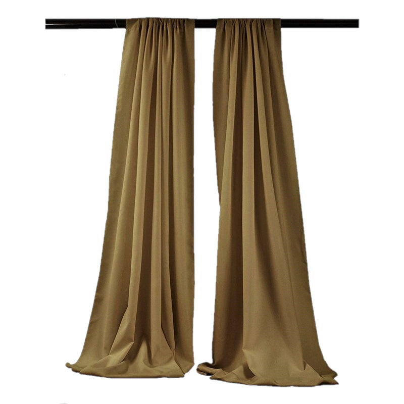 Mocha - Backdrop Drape Curtain, Polyester Poplin SEAMLESS 1 SETS.