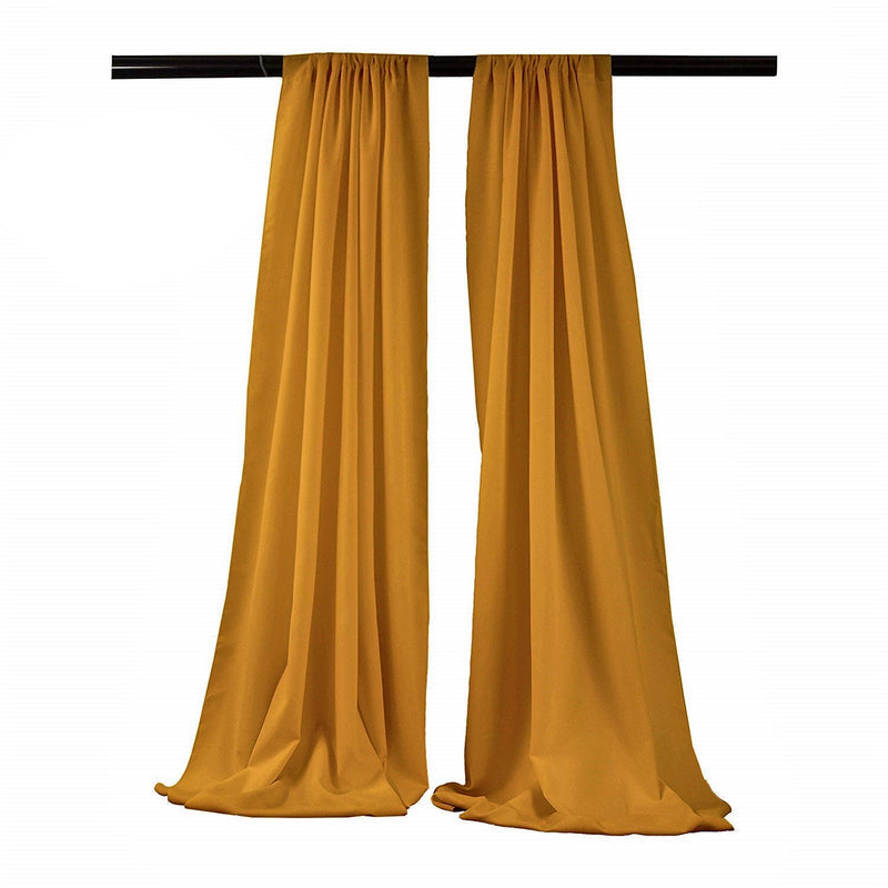 Mustard - Backdrop Drape Curtain, Polyester Poplin SEAMLESS 1 SETS.