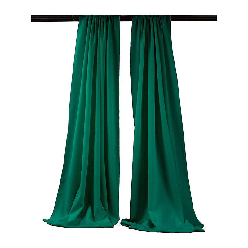Teal - Backdrop Drape Curtain, Polyester Poplin SEAMLESS 2 SETS.
