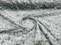 3D butterfly metallic design embroider on a mesh fabric - Sold By the Yard .