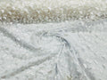 3D butterfly metallic design embroider on a mesh fabric - Sold By the Yard .
