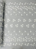 Lia 3d floral design embroider with pearls in a mesh lace-dresses-fashion-prom-sold by the yard