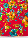 Multi Color Hawaiian Hibiscus  Floral Fabric/ 100% Cotton/45" Wide (by the yard)