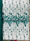 Satin 3D floral glitter sequin fabric/prom/wedding lace/costume/apparel.