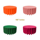 132" ROUND POLY POPLIN TABLECLOTH