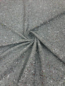 METALLIC LAME CONFETTI SEQUINS SPANDEX (by the yard)