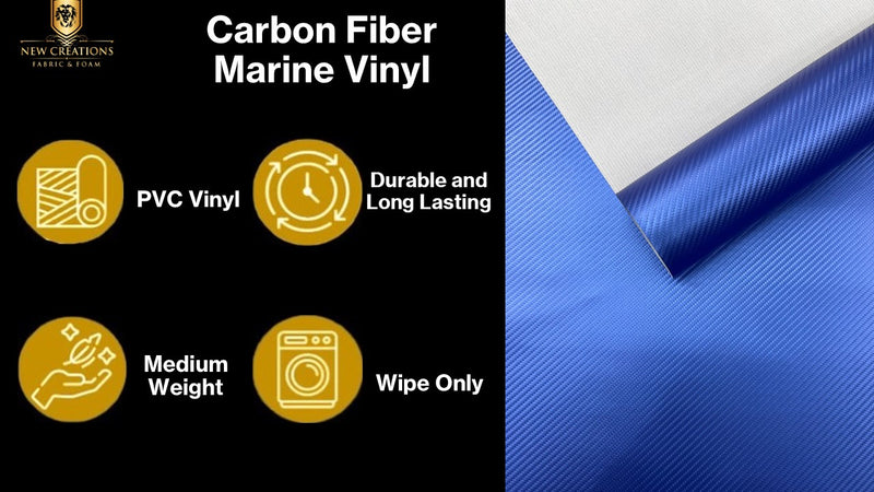 Carbon Fiber Marine Vinyl Upholstery Fabric/Crafting Apparel Vinyl Fabric 54" Wide