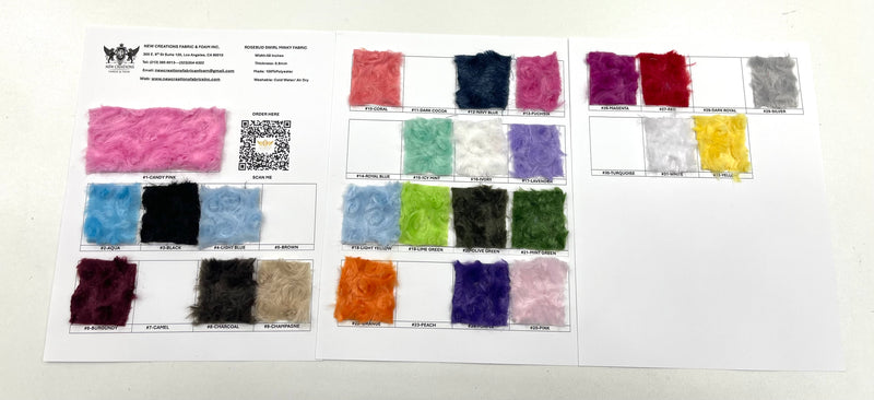 MINKY ROSEBUD FABRIC (by the yard)