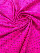 RHINESTONE NYLON SPANDEX FABRIC (By The Yard)