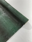 FLORIDA VEGGAN FAUX CROCODILE 3D TWO TONE VINYL FABRIC (by the yard)
