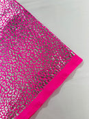 FOIL LEOPARD PRINT ON A STRETCH SPANDEX FABRIC (by the yard)