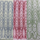 Luxury Chain Geometric Beaded Lace, by The Yard.