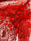 3D Floral Big Glitter Damask Design On A Mesh Lace 54" Wide| New Creations Fabric & Foam Inc. - New Creations Fabric & Foam Inc