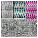 3d Luxury satin floral glitter fabric| New Creations Fabric & Foam Inc. - New Creations Fabric & Foam Inc