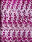 3d Luxury satin floral glitter fabric| New Creations Fabric & Foam Inc. - New Creations Fabric & Foam Inc