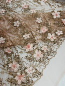 3d Luxury satin floral glitter fabric| New Creations Fabric & Foam Inc. - New Creations Fabric & Foam Inc