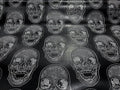 3D SKULL VINYL FABRIC (By The Yard ) - New Creations Fabric & Foam Inc