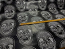 3D SKULL VINYL FABRIC (By The Yard ) - New Creations Fabric & Foam Inc