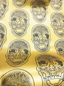 3D SKULL VINYL FABRIC (By The Yard ) - New Creations Fabric & Foam Inc