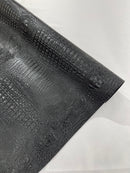 FLORIDA VEGGAN FAUX CROCODILE 3D TWO TONE VINYL FABRIC (by the yard)
