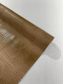 FLORIDA VEGGAN FAUX CROCODILE 3D TWO TONE VINYL FABRIC (by the yard)