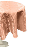 45" ROUND TABLECLOTH ROSES JACQUARD SATIN - New Creations Fabric & Foam Inc