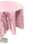 45" ROUND TABLECLOTH ROSES JACQUARD SATIN - New Creations Fabric & Foam Inc