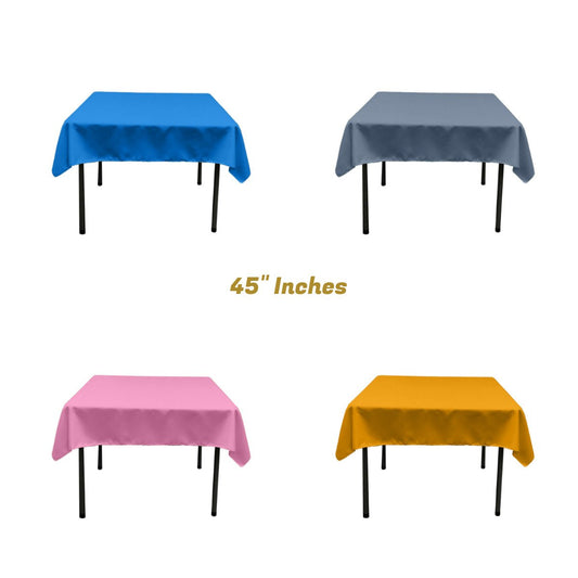 45"x45" SQUARE POLY POPLIN TABLECLOTH - New Creations Fabric & Foam Inc